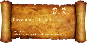 Devecseri Kitti névjegykártya